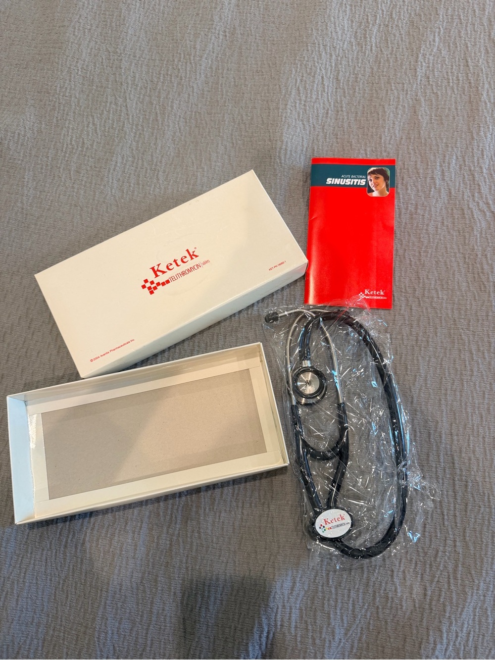 Ketek Black Stethoscope with Branded Box promotional item medical equipment 2004